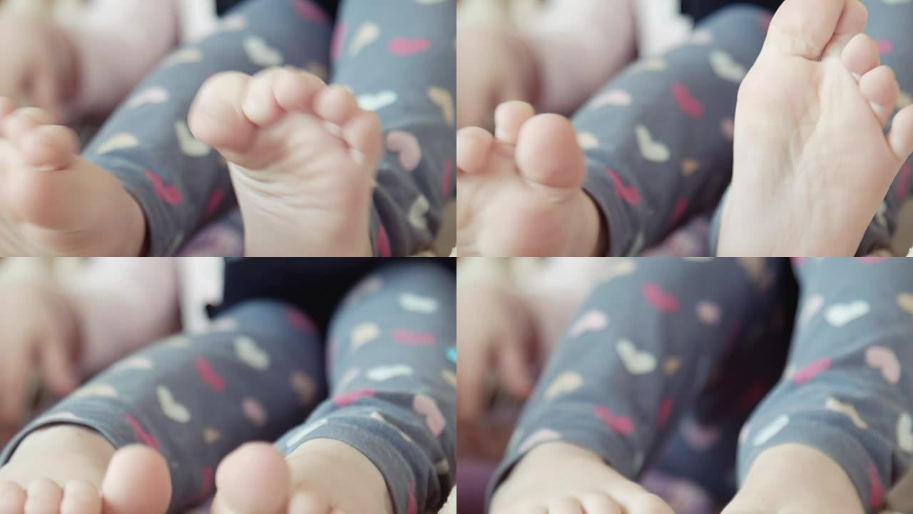 小女孩的脚和手指