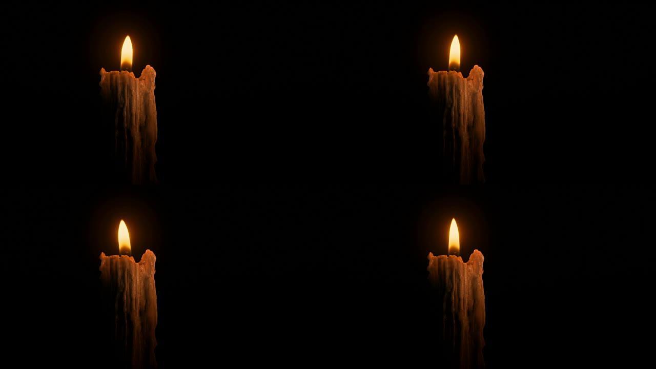 黑暗中的戏剧性蜡烛
