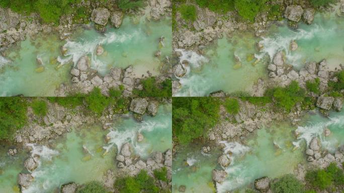 空中: 美丽的翡翠急流河
