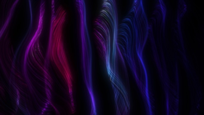 唯美抽象蓝紫色波浪光效线条