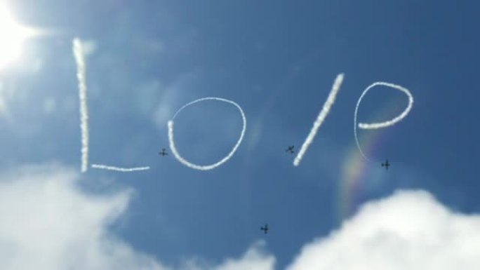 Sky Writing Smoke Trail-爱情（全高清）