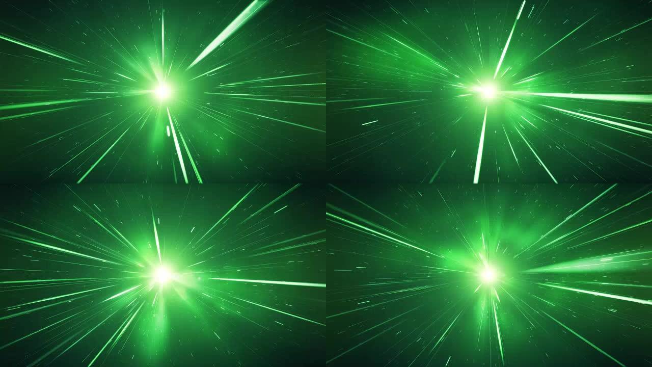 高速/光速/空间动画 (绿色)-循环