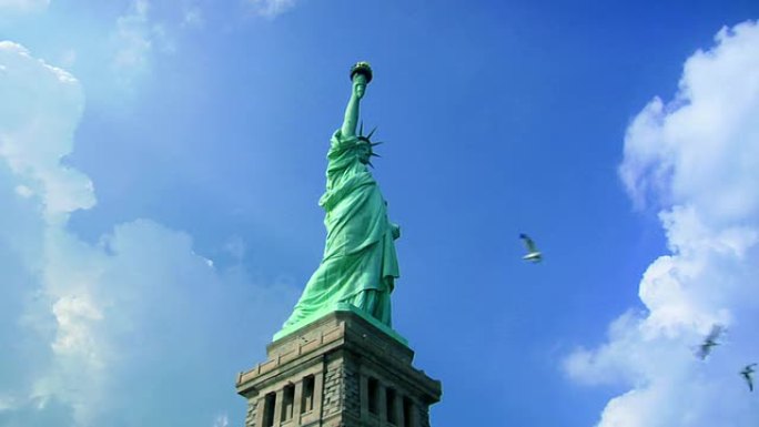 自由女神像!纽约自由女神像海鸥