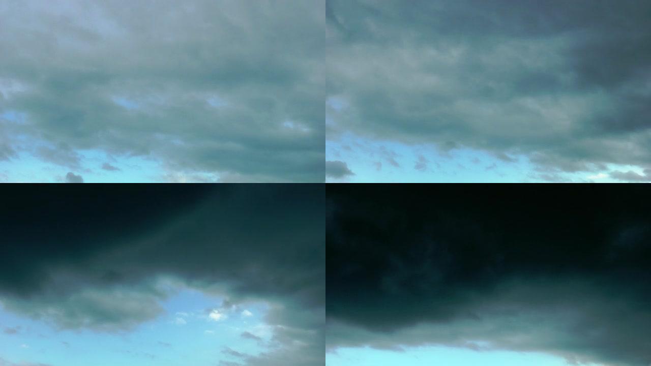 风暴正在酝酿云霞云朵彩云太阳时间流逝乌云