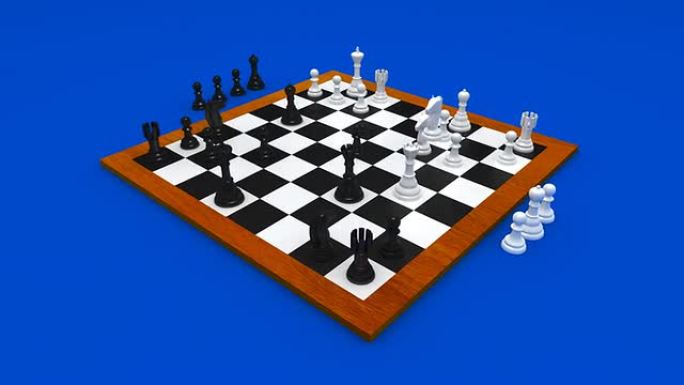 方格花纹下棋棋盘国际象棋对弈