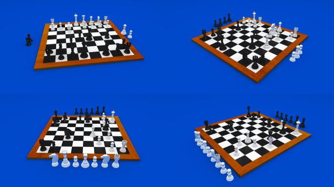 方格花纹下棋棋盘国际象棋对弈