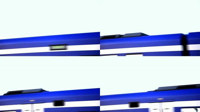 蓝色列车车顶