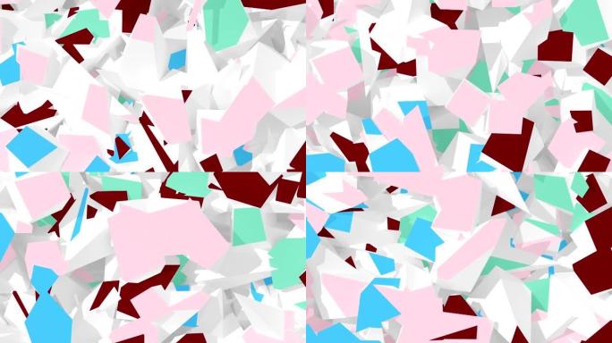 4K.抽象数字背景。粉色、棕色和蓝色的版本。无缝循环。