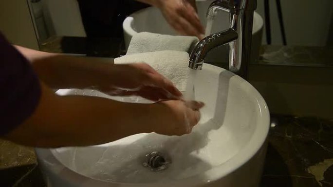 洗手洗手池水滴水珠水花