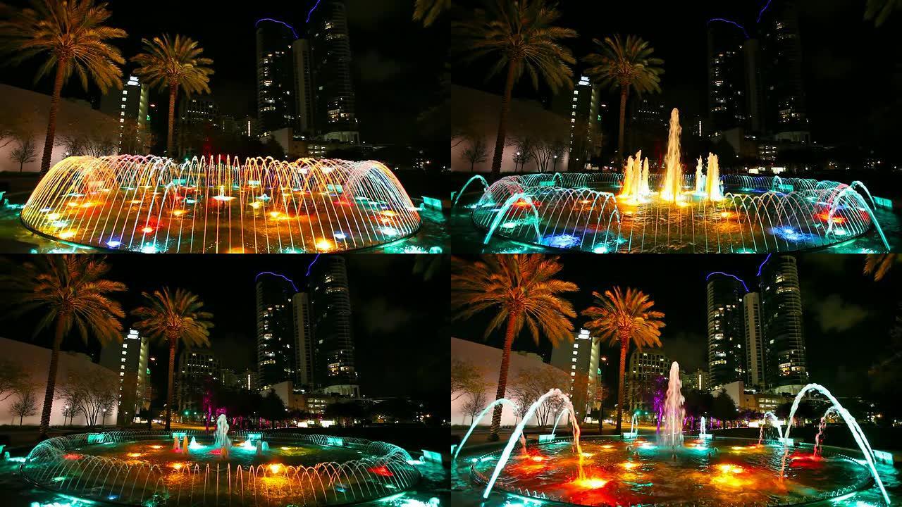劳德代尔堡喷泉音乐喷泉亮化工程彩色灯光