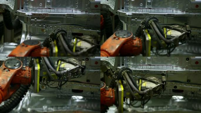 HD机器人在车身上焊接
