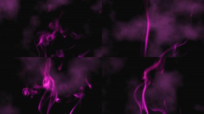粉红色抽象烟雾抽象粒子扭曲动态波浪线条