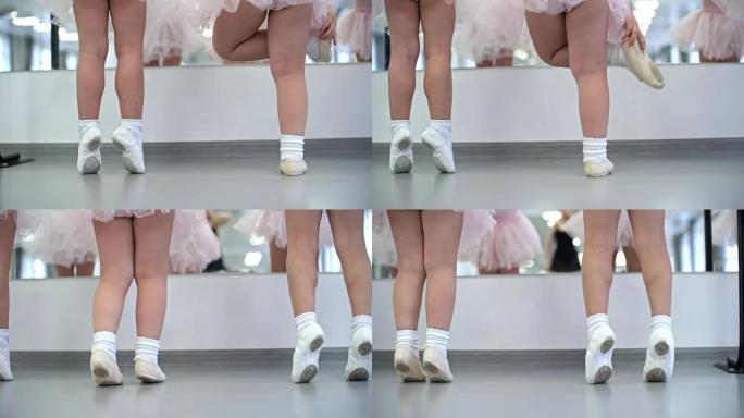 穿着芭蕾舞鞋的小女孩