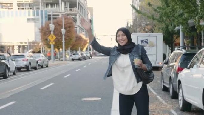 Slo Mo: 中东血统的女人叫出租车