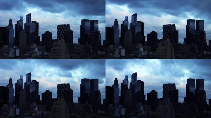 大都会纽约，美国最大的城市。高楼大厦，建筑物，街道，交通