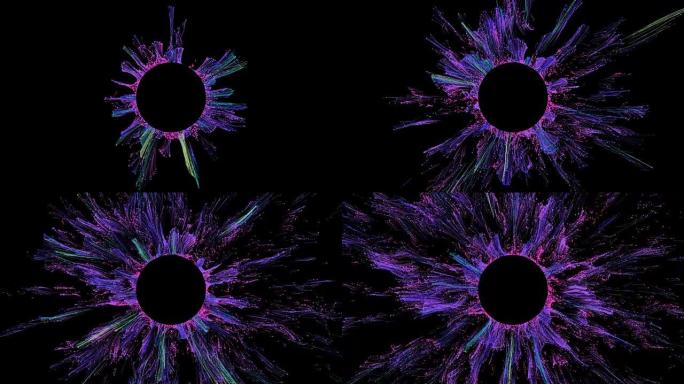 4K CGI涂料粉末冲击波模拟
