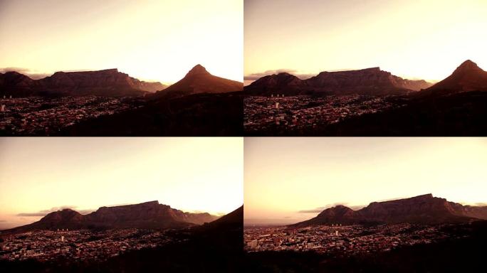 南非开普敦桌山美丽雄伟的镜头
