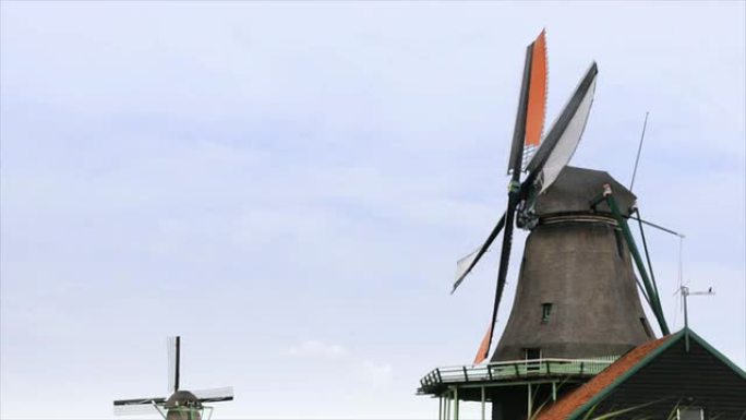 荷兰历史悠久的风车Zaanse Schans