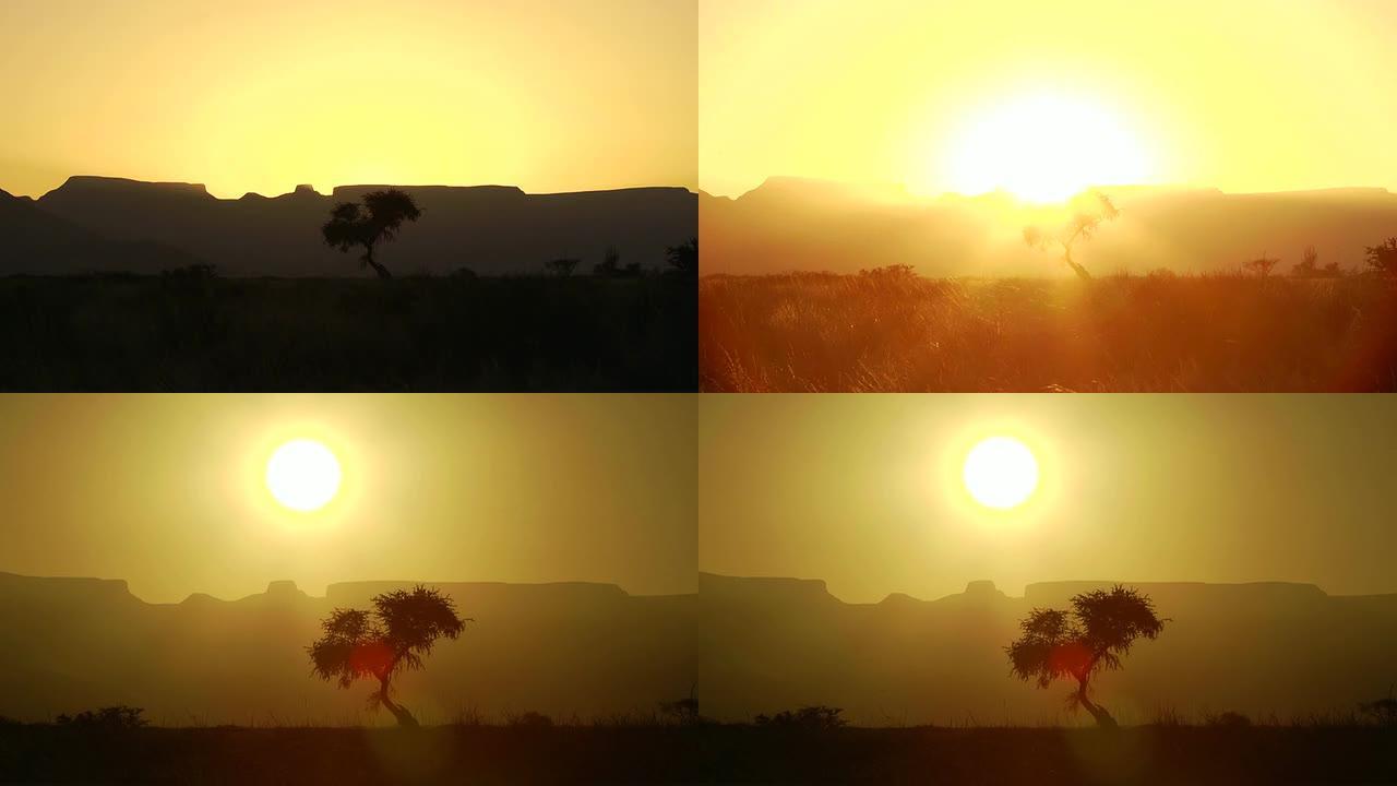 非洲的日出非洲的日出草原纳米比亚