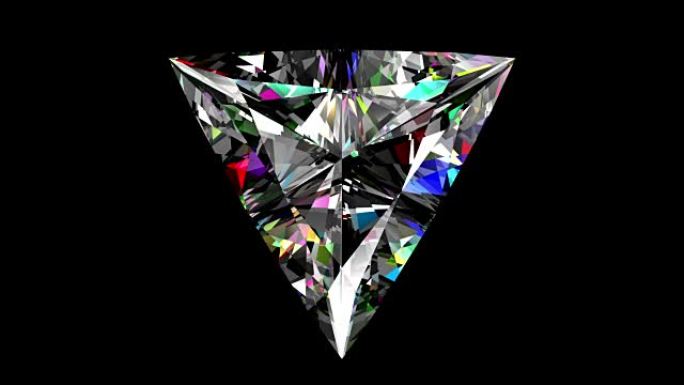 虹彩钻石三角形。循环。阿尔法哑光。