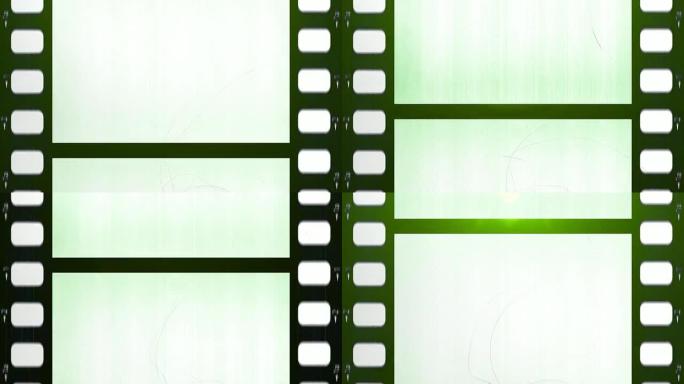 可循环的绿色胶片框架