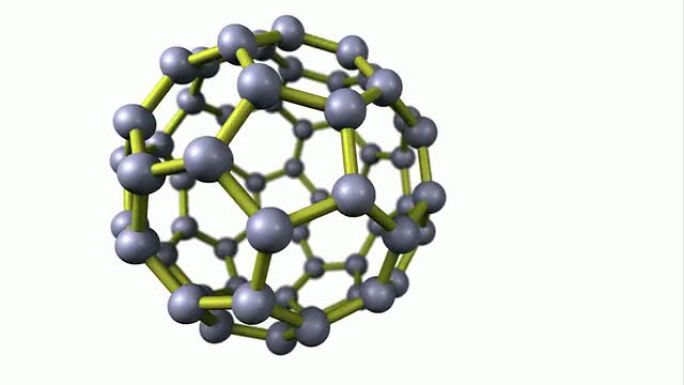 巴克敏斯特富勒烯3d动画元素示意图