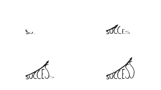 白色成功图动画