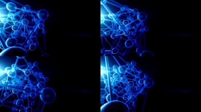 复杂分子结构的动画。