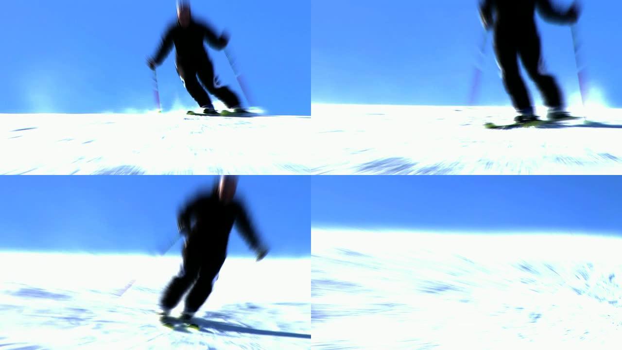 高清循环: 动画滑雪