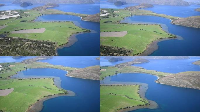 新西兰瓦纳卡湖直升机景观