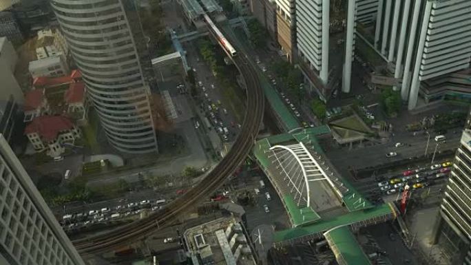 4K Footage from Top view of sathorn building which