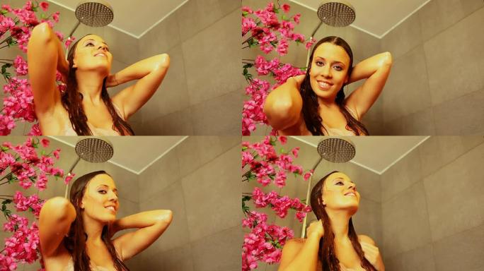 HD：淋浴淋浴花洒外国美女