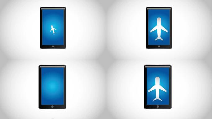 手机和飞机图标设计，视频动画