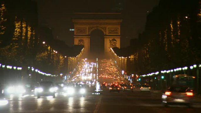 凯旋门-巴黎高清凯旋门-巴黎车流
