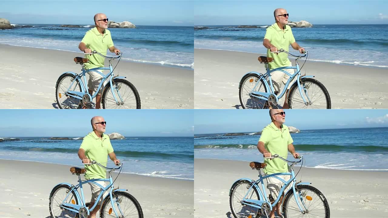 骑自行车的老人