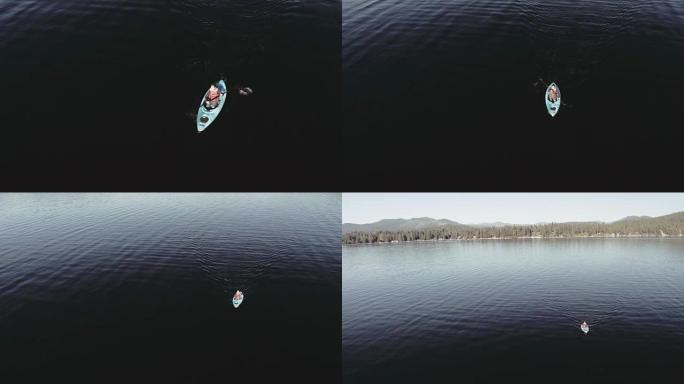 4k空中: 早晨皮划艇