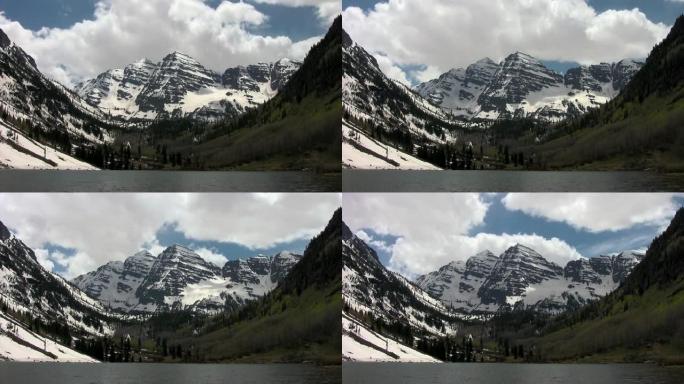 乌云笼罩着Maroon Bells（高清16:9）