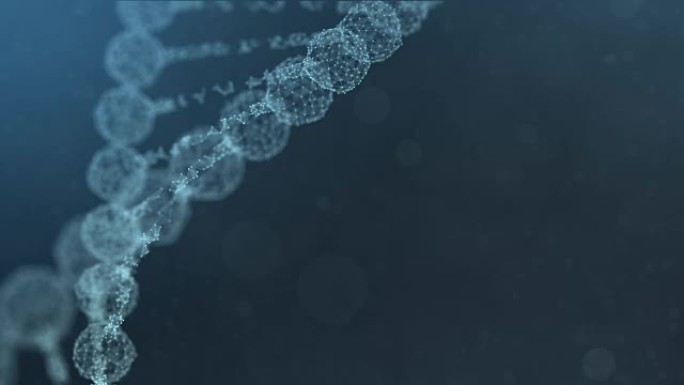 旋转神经丛DNA链-蓝色版本