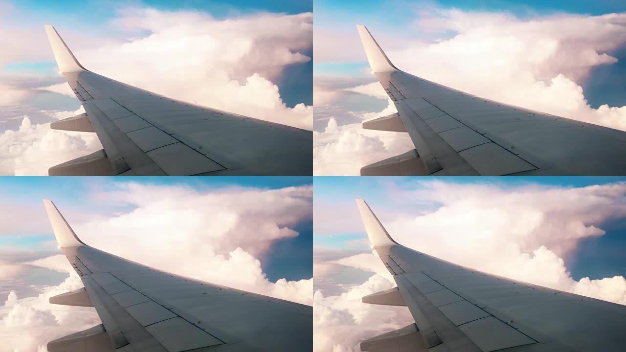 飞机飞入风暴