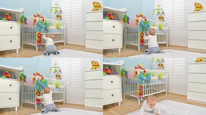 高清起重机: 婴儿探索婴儿床玩具