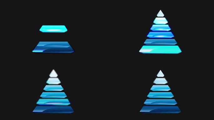 金字塔图标设计，视频动画