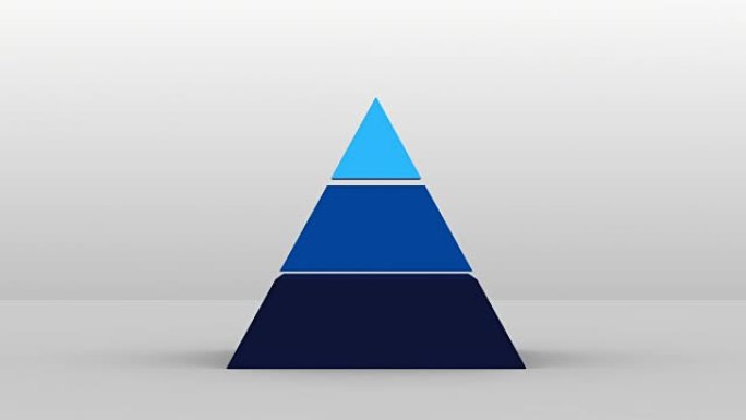 具有三层的3D金字塔形状，矢量信息图 (包括alpha)