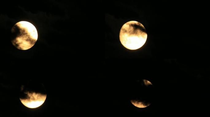 午夜时分的神秘月亮