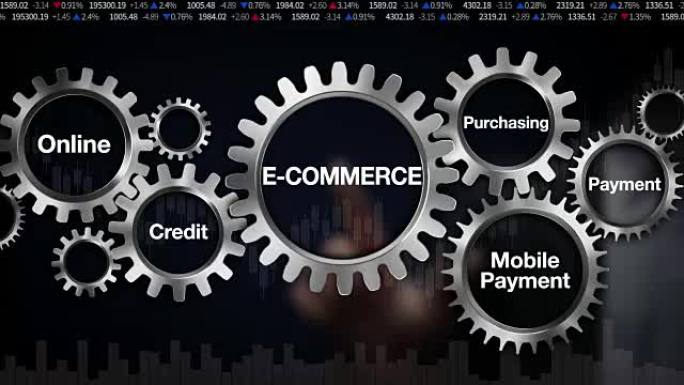 Gear关键字，在线，信用，，购买，移动支付商人触摸 “电子商务”