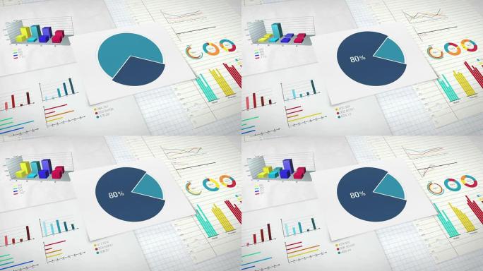 表示用圆形图表示，饼图表示80%