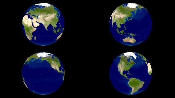 真实地球旋转（无缝循环）（高清1080i）