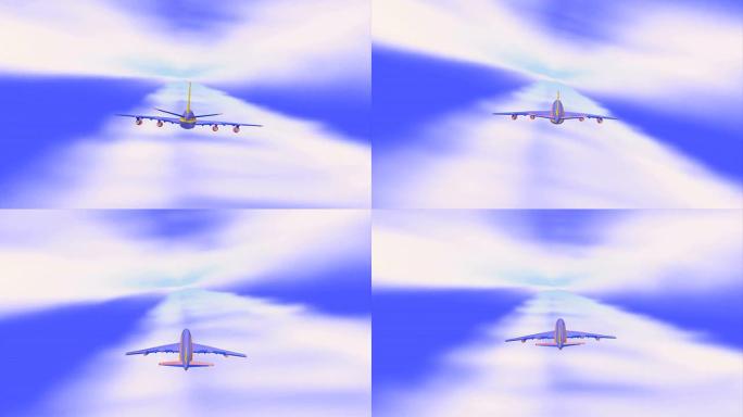 天空中的飞机-高清循环