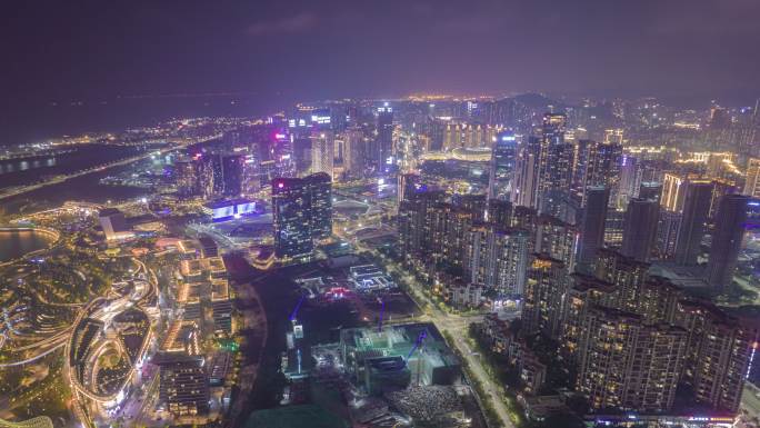 宝安中心区夜景延时