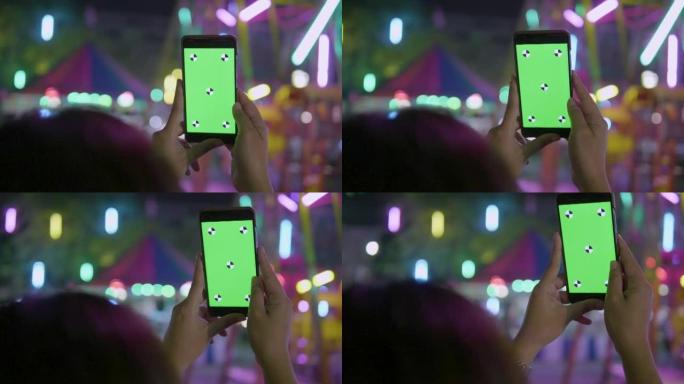 绿屏和bokeh灯的智能手机