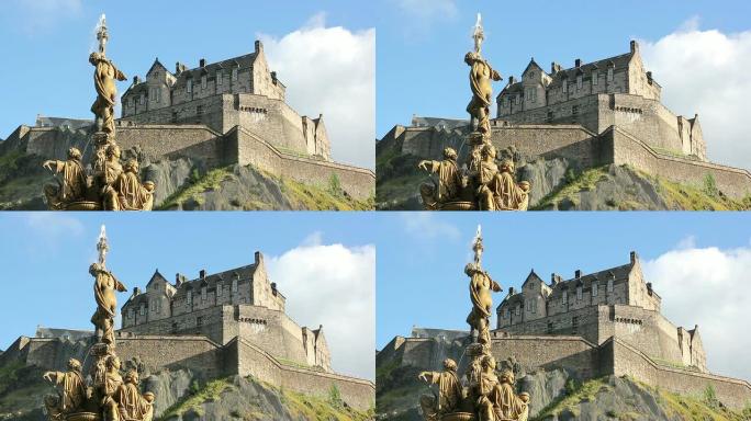 阳光明媚的爱丁堡城堡，关闭-HD&amp；朋友